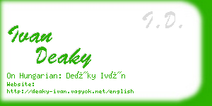 ivan deaky business card